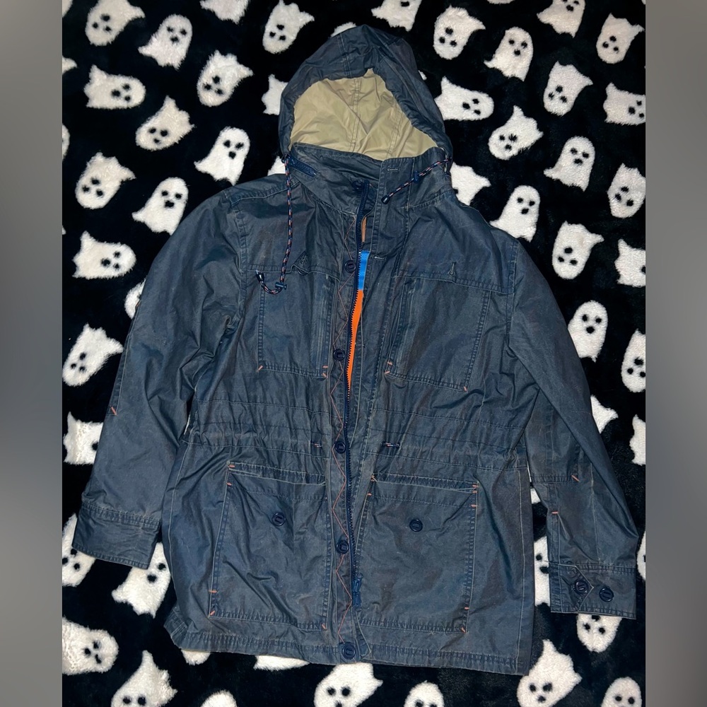The Territory Ahead Blue Hooded Raincoat